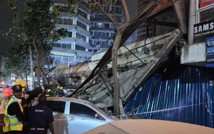 Four injured after building collapses during demolition along Nairobi's Moi Avenue