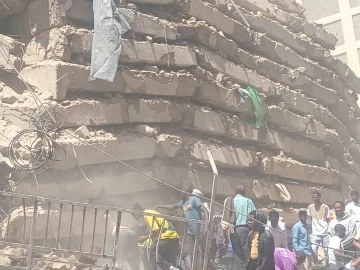 Multi-storey building collapses in Eastleigh, people feared trapped