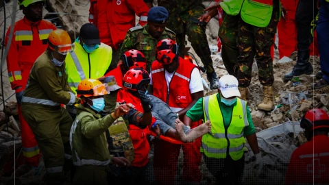 Two people rescued from Eastleigh building rubble as search continues