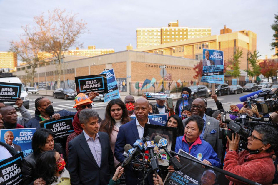 Democrat Eric Adams wins New York City mayoral election