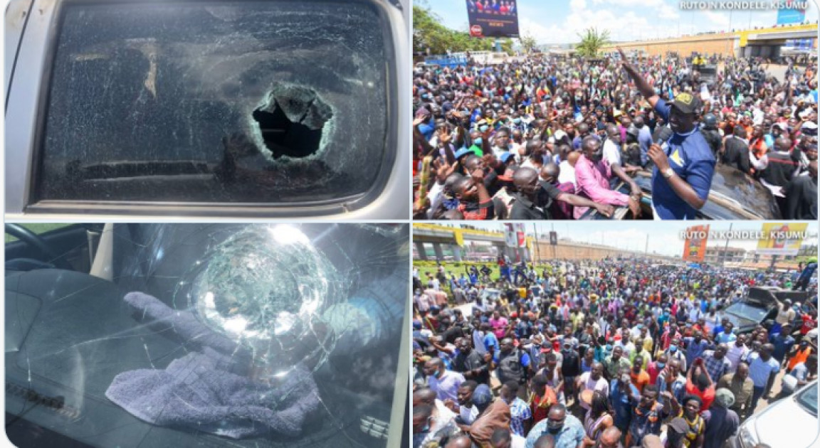DP Ruto condemns 'regressive stone-throwing culture' after chaos rocked Kondele rally