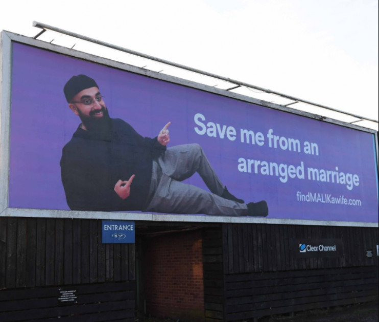 This bachelor is advertising himself on billboards to find a wife