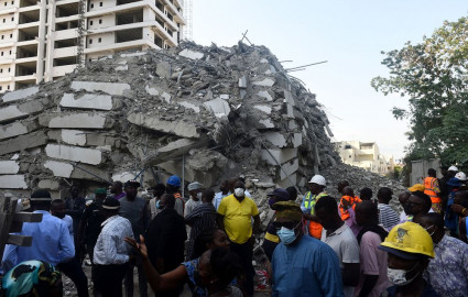 21-storey building collapses in Lagos, Nigeria