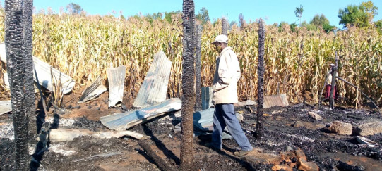 Three children burnt to death in a house fire at Turi Farmer in Elburgon